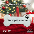 Personalized Dog Bone Christmas Ornament | Custom Pet Name Gift