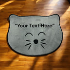 Personalized Pet Food Mat: Non-Slip Dog Bone or Cat Face Placemat