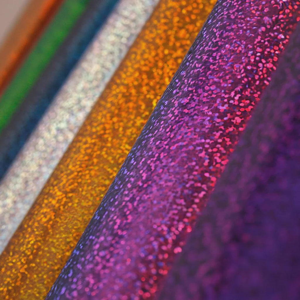 Decorative Sparkle HTV | Holographic Heat Transfer Vinyl | 19.5″ × 1 Yard Roll