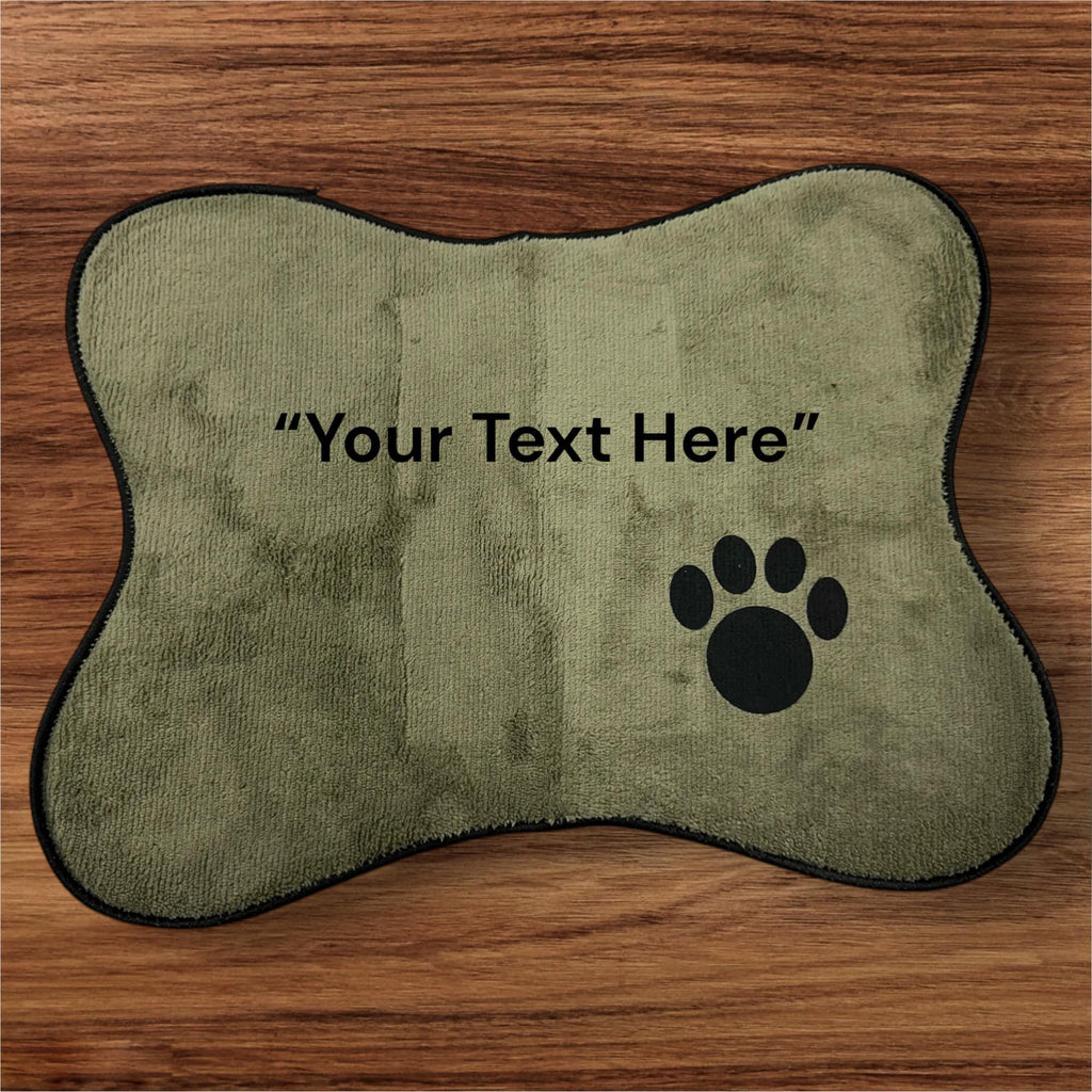 Personalized Pet Food Mat: Non-Slip Dog Bone or Cat Face Placemat
