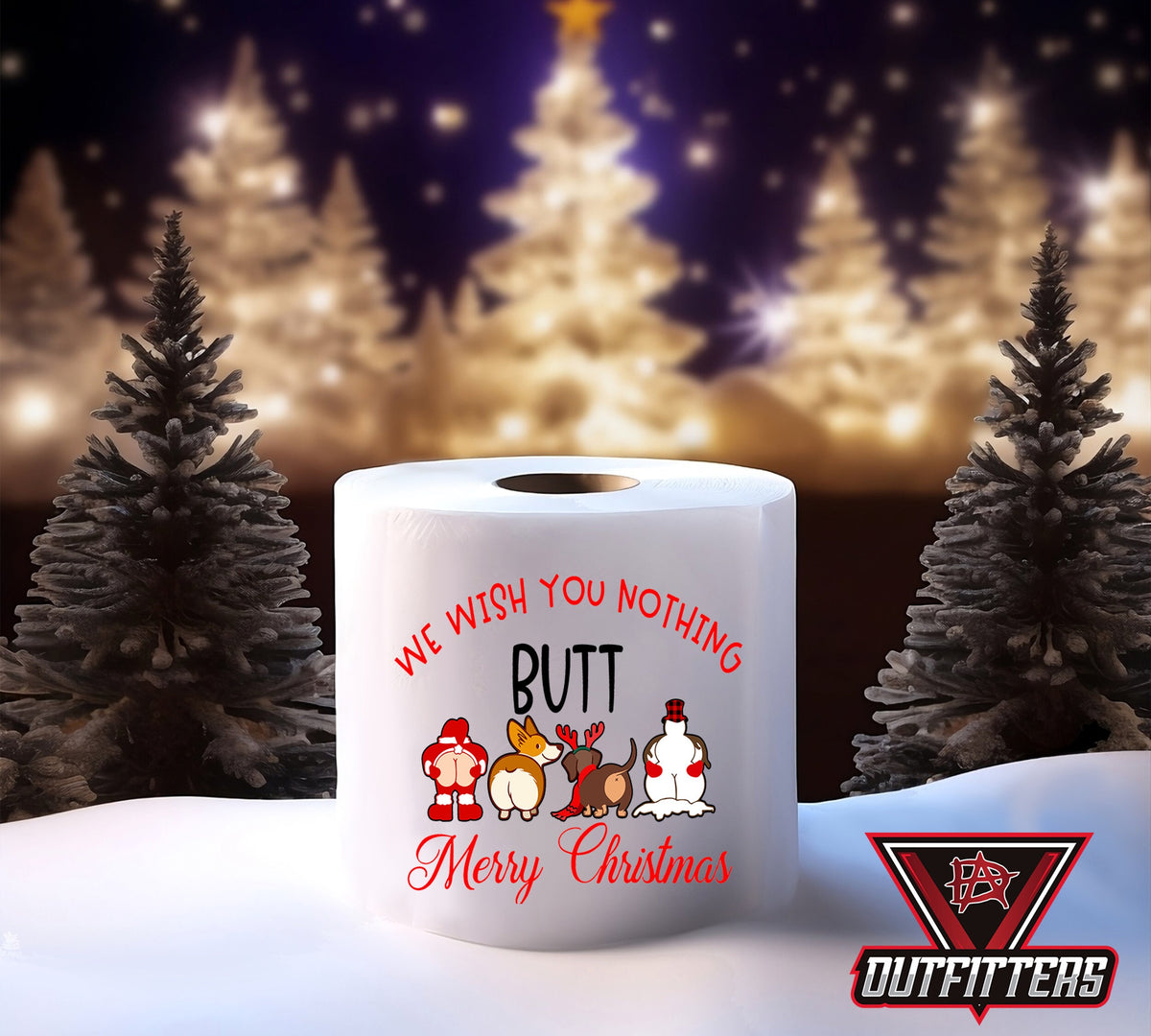Funny Christmas Toilet Paper: Holiday Gag Gift, White Elephant Stocking Stuffer