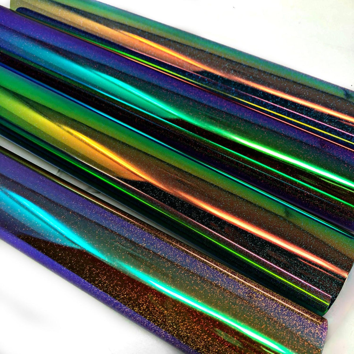 Chameleon Glitter HTV | Iridescent Heat Transfer | 19.5″ × 1 Yard Roll