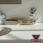 Wooden Pumice Brush - Dual Sided Hand, Nail and Foot Cleaner - Personalized Spa Gift