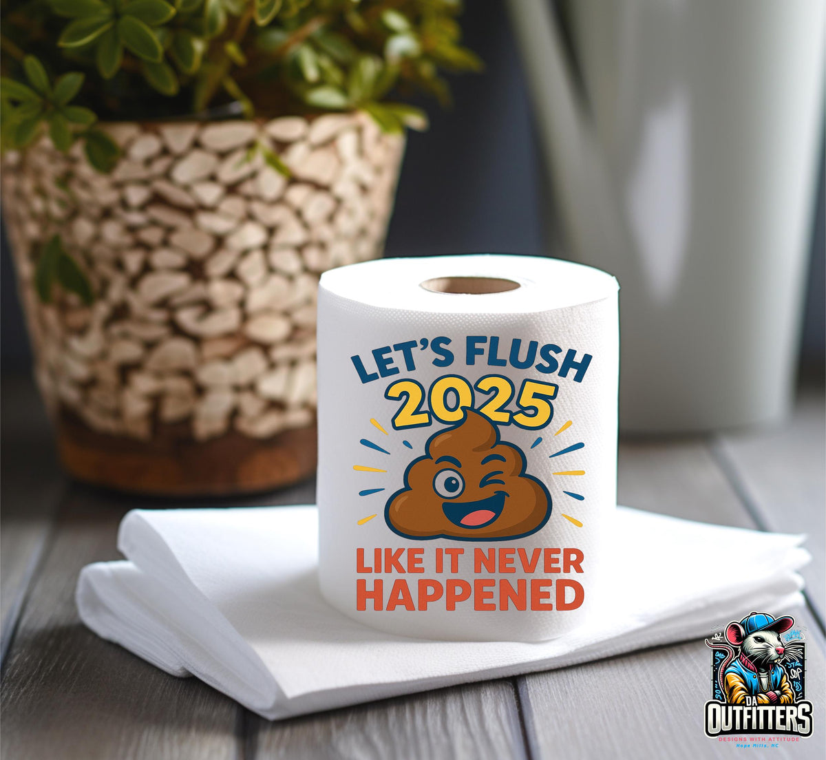 New Years Toilet Paper Gag Gift – Funny Holiday Décor & Bathroom Humor