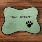 Personalized Pet Food Mat: Non-Slip Dog Bone or Cat Face Placemat