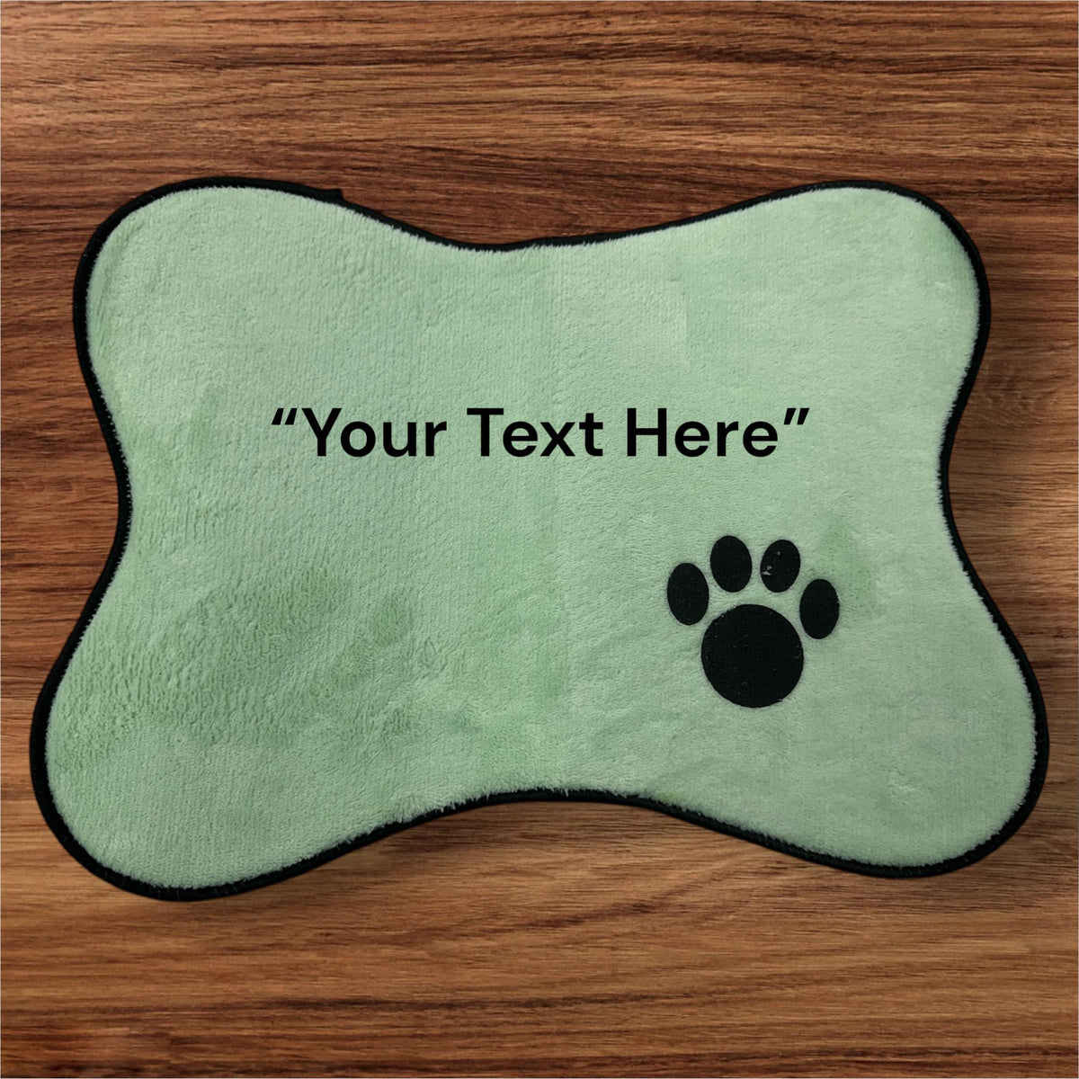 Personalized Pet Food Mat: Non-Slip Dog Bone or Cat Face Placemat