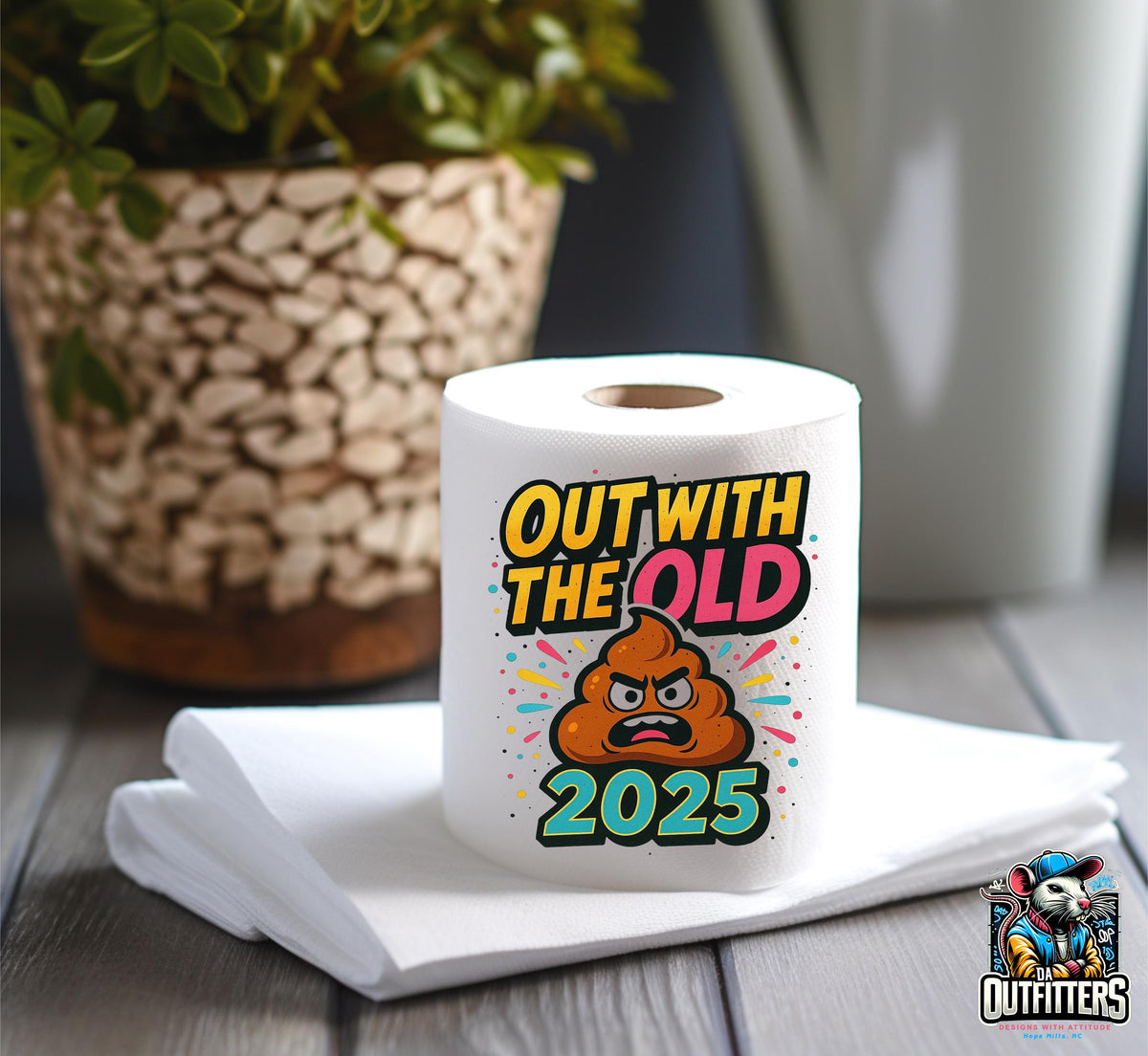 New Years Toilet Paper Gag Gift – Funny Holiday Décor & Bathroom Humor