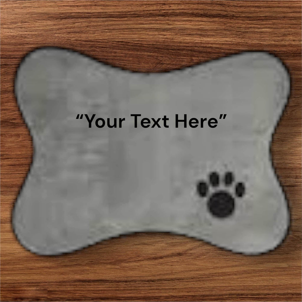 Personalized Pet Food Mat: Non-Slip Dog Bone or Cat Face Placemat