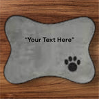 Personalized Pet Food Mat: Non-Slip Dog Bone or Cat Face Placemat