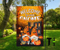 Welcome to Our Gnome Halloween Garden Flag | Fall Yard Decor