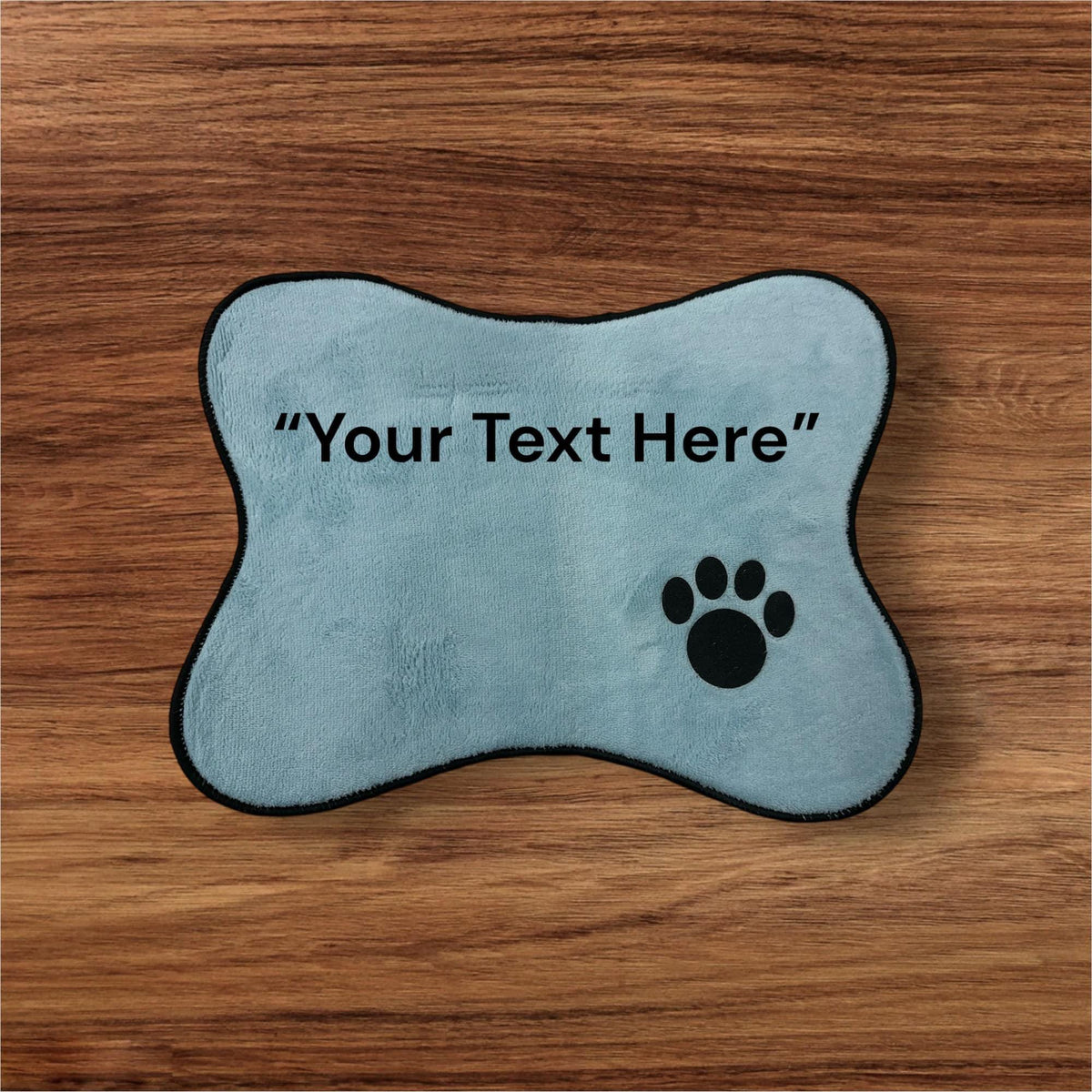 Personalized Pet Food Mat: Non-Slip Dog Bone or Cat Face Placemat