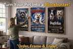 Custom Pet Movie Poster Print – Personalized Dog or Cat Hollywood Style Poster – Funny Pet Wall Art – Custom Pet Gift – 24x36 Poster