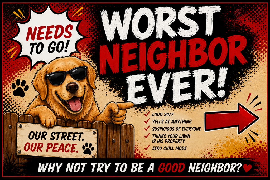 Worst Neighbor Ever! Funny Yard Sign
