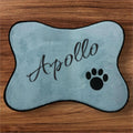 Personalized Pet Food Mat: Non-Slip Dog Bone or Cat Face Placemat