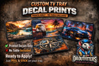 Custom TV Tray Decal Prints - Epoxy Ready Tray Inserts - Glossy or Matte - Personalized Tray Table Decals - Prints Only
