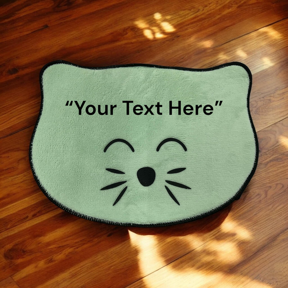 Personalized Pet Food Mat: Non-Slip Dog Bone or Cat Face Placemat