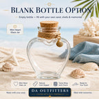 Personalized Beach Keepsake Bottle | Custom Vacation Sand Jar | Mini Heart Glass Jar | Beach Trip Honeymoon Cruise Memory Gift