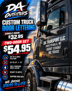 Custom USDOT Truck Door Lettering Decal Kit, Commercial Vehicle Business Name and DOT Number Vinyl, Single or Two Door Set