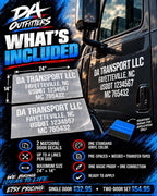 Custom USDOT Truck Door Lettering Decal Kit, Commercial Vehicle Business Name and DOT Number Vinyl, Single or Two Door Set