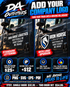 Custom USDOT Truck Door Lettering Decal Kit, Commercial Vehicle Business Name and DOT Number Vinyl, Single or Two Door Set