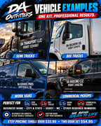 Custom USDOT Truck Door Lettering Decal Kit, Commercial Vehicle Business Name and DOT Number Vinyl, Single or Two Door Set