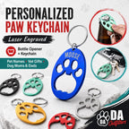 Personalized Paw Keychain Bottle Opener, Custom Laser Engraved Pet Name Keychain, Dog Mom Gift, Vet Tech Gift, Pet Lover Gift, Paw Bottle Op