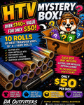 HTV Mystery Box | 10 Rolls Heat Transfer Vinyl | Glitter HTV | Pattern HTV | Circuit Vinyl Bundle | 100+ Value | Craft Supply