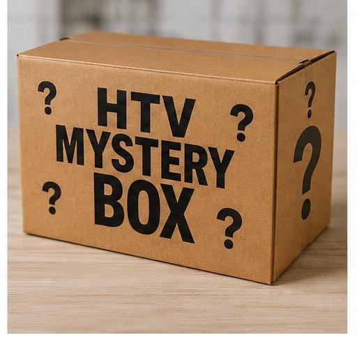 HTV Mystery Box | 10 Rolls Heat Transfer Vinyl | Glitter HTV | Pattern HTV | Circuit Vinyl Bundle | 100+ Value | Craft Supply