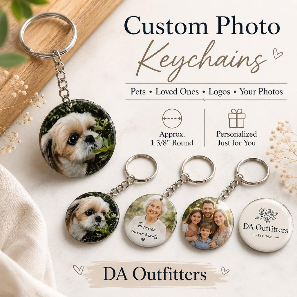 Custom Photo Keepsake Charm | Personalized Pet Tag Keychain | Luggage Tag Purse Accent | Backpack Charm | Upload Your Own Photo Gift