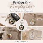 Custom Photo Keepsake Charm | Personalized Pet Tag Keychain | Luggage Tag Purse Accent | Backpack Charm | Upload Your Own Photo Gift