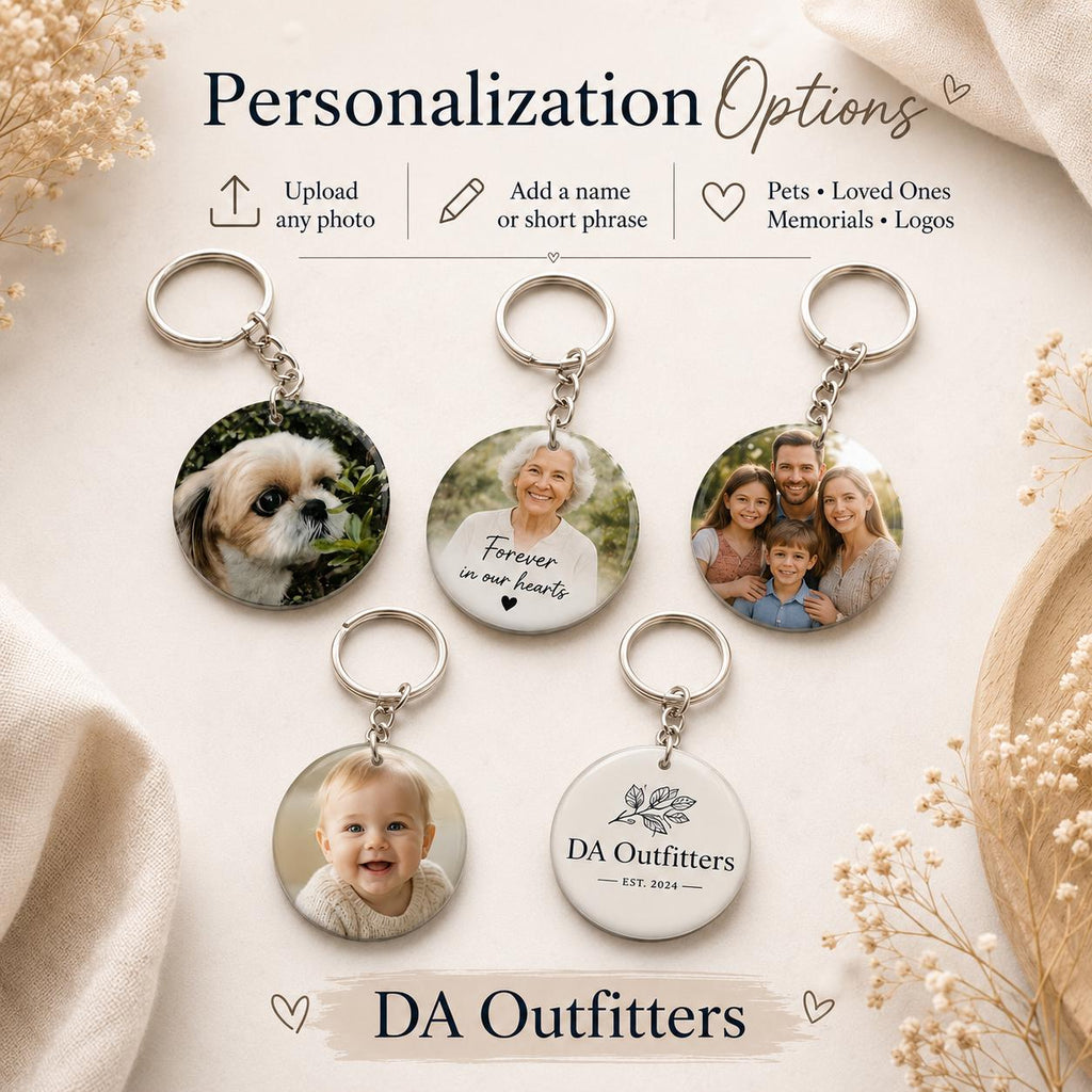 Custom Photo Keepsake Charm | Personalized Pet Tag Keychain | Luggage Tag Purse Accent | Backpack Charm | Upload Your Own Photo Gift