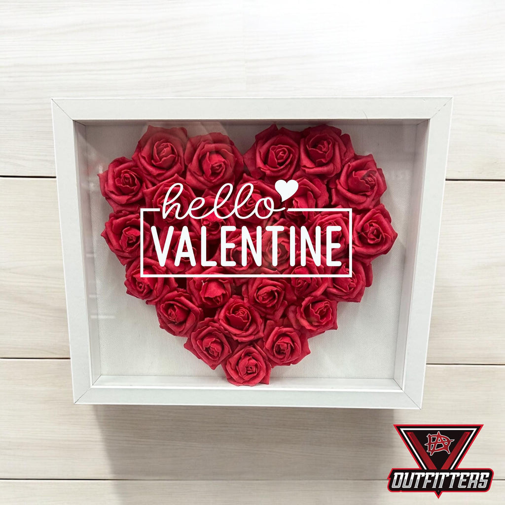 Custom Flower Heart Shadow Box for Her, Rose Shadow Box with Name,Heart Shaped Flower Box, Anniversary Gift, Valentine's Day Gift